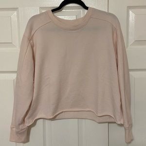Aerie Oversized Light Pink Cropped Sweater